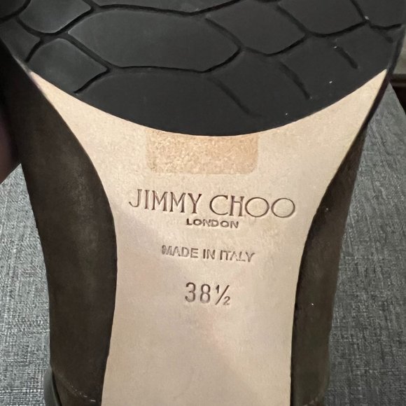 Jimmy Choo "Hampton" olive suede boots - Picture 8 of 12